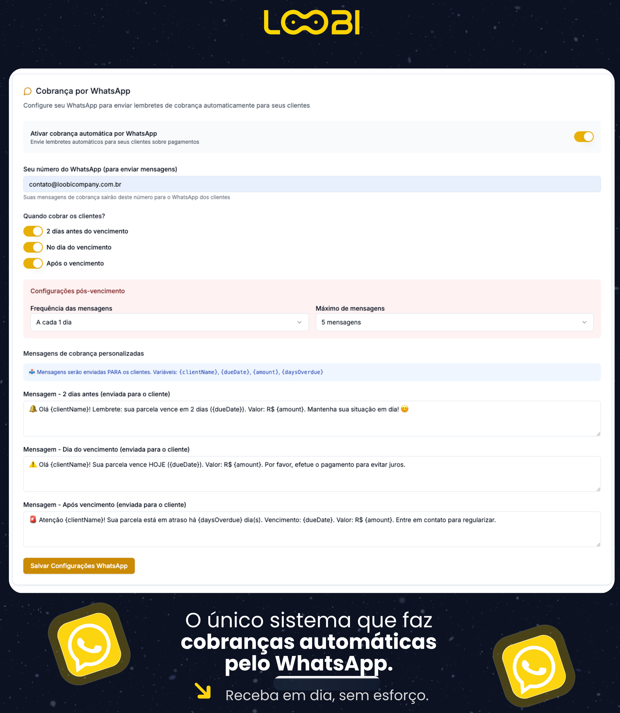 Configuração WhatsApp Loobi